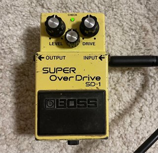 Boss SD1 Super Overdrive Mod LED y caja de DS-1