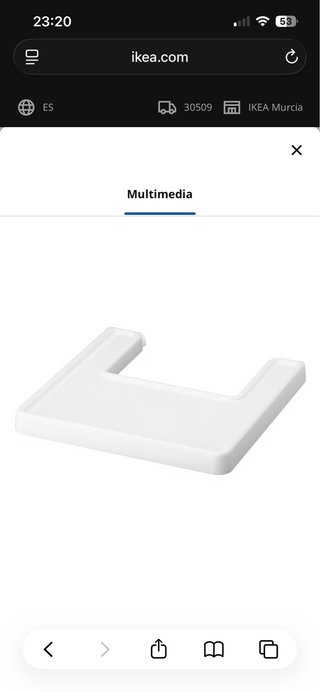 Bandeja trona IKEA blanca