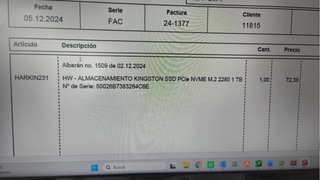 HP Pro Mini 260 G9 + SSD 1TB Kingston