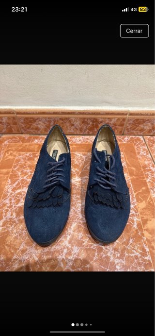 Zapatos de vestir azul marino con cordones
