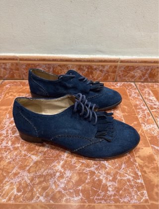 Zapatos de vestir azul marino con cordones