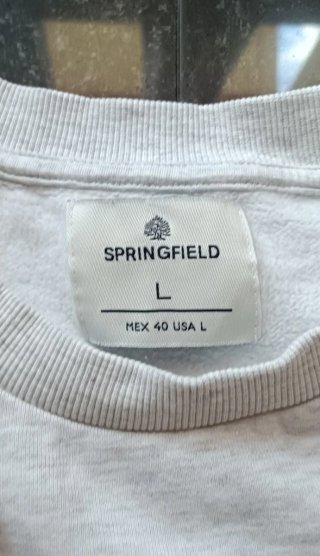Sudadera Springfield Gris Talla L