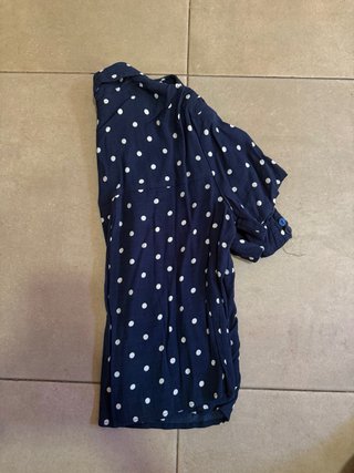 Blusa marrón lunares blancos