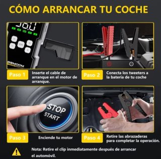 Arrancador+Compresor de 12800mAh /21800mha y 26800