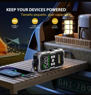 Arrancador+Compresor de 12800mAh /21800mha y 26800