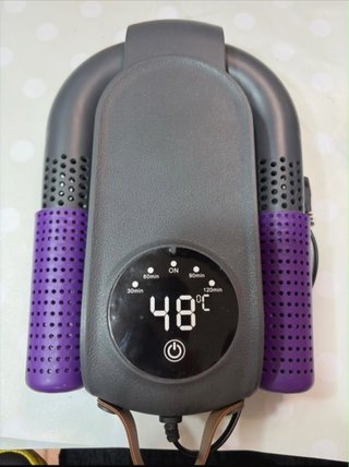 Secador de Zapatos Eléctrico Gris y Morado