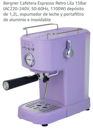 Cafetera Retro Bergner Morada