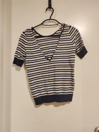 Jersey rayas azul y blanco