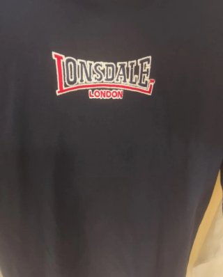 Lonsdale T-shirt doppia manica con cappuccio nuova