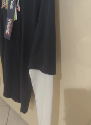 Lonsdale T-shirt doppia manica con cappuccio nuova