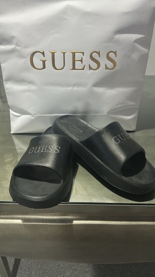 Chanclas Guess Hombre Negras