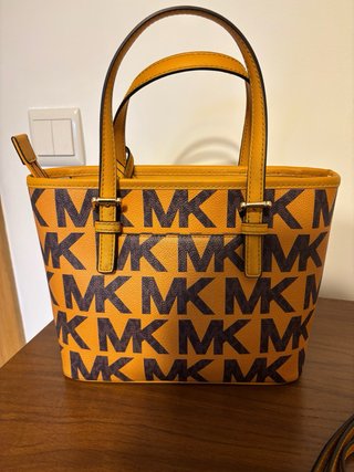 Mala Michael Kors tom mostarda/castanho