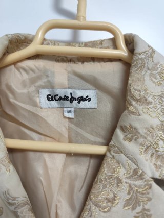 Chaqueta El Corte Inglés Beige y Dorada Talla XXL