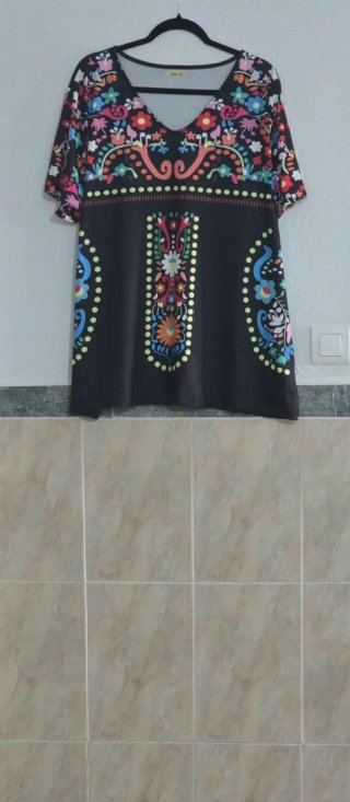 Camiseta Boho Floral Manga Corta Todas Tú Talla 52