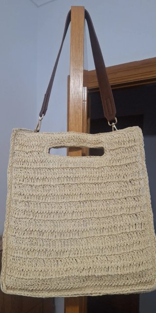 Bolso de rafia beige Nuevo