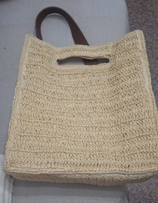 Bolso de rafia beige Nuevo