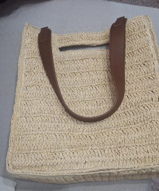 Bolso de rafia beige Nuevo