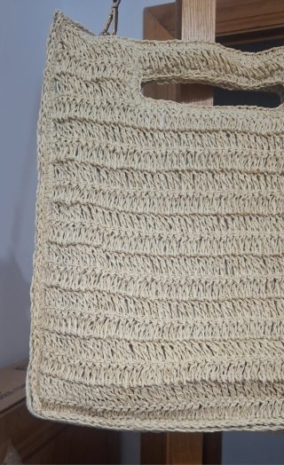 Bolso de rafia beige Nuevo
