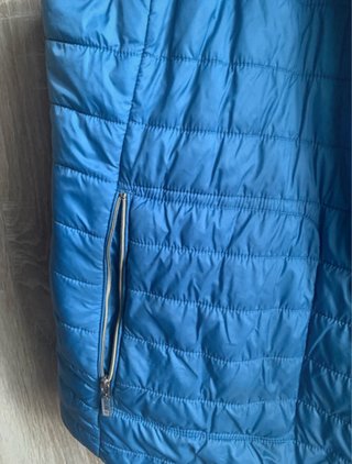 Chaleco de cremallera azul reversible mujer