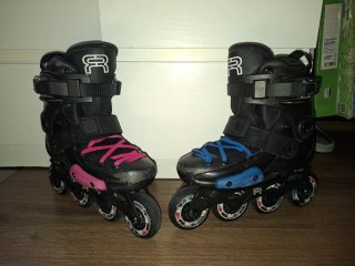 Patines en línea FR SKATES negros con cordones