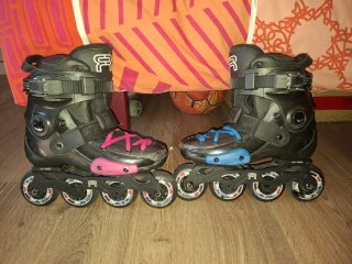 Patines en línea FR SKATES negros con cordones