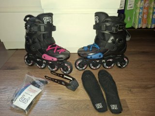 Patines en línea FR SKATES negros con cordones