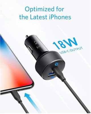 Cargador Coche Anker USB-C PD + IQ