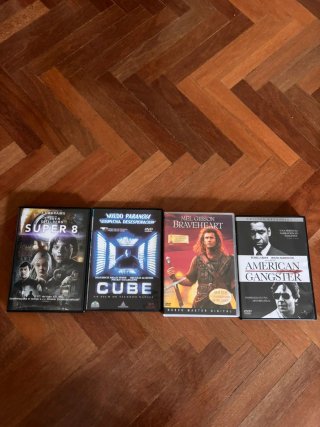 Lote 4 Películas DVD: Super 8, Cube, Braveheart, A
