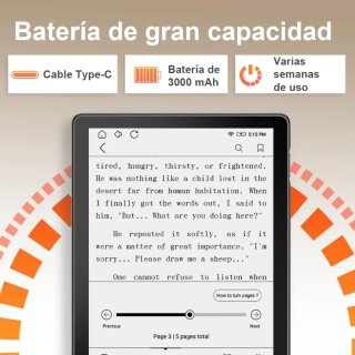 Lector de libros electrónicos negro