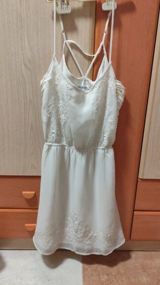 Vestido Bershka Blanco Talla S