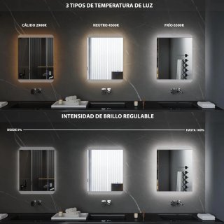 Espejo Baño LED Rectangular