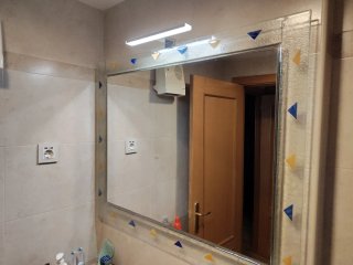 Espejo de baño cristal decorado