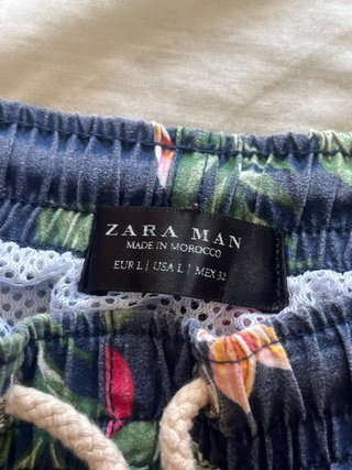 Bañador Zara Man Estampado Tropical Talla L