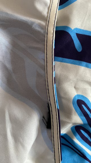 Kimono estampado tropical blanco y azul