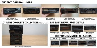 Lote 5 Autoradios / Radios Cassette Vintage (Blaup