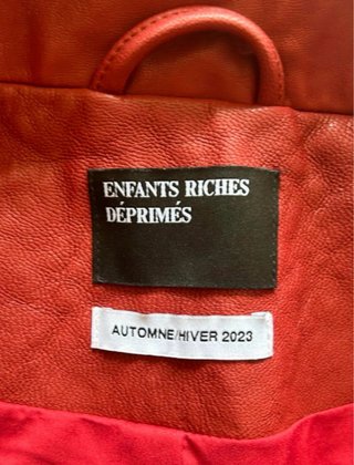 Giacca Pelle Enfant Riches Deprimes Rossa