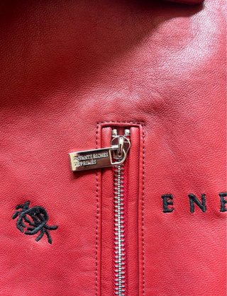 Giacca Pelle Enfant Riches Deprimes Rossa