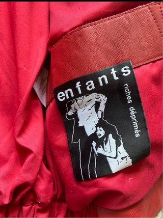 Giacca Pelle Enfant Riches Deprimes Rossa