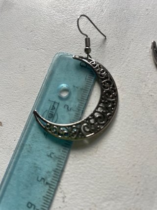 Pendientes Luna Plateados Filigrana