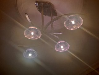 Lámpara de techo de cristal
