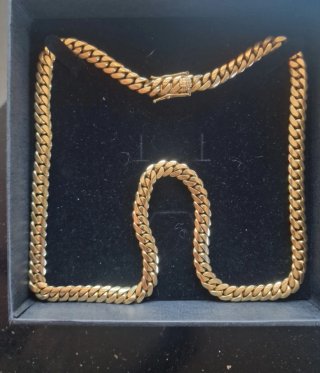 Cadena Cubana 18k Oro