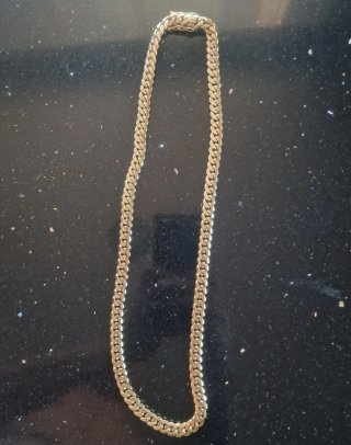 Cadena Cubana 18k Oro
