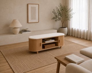 Mobile ingresso in legno con 2 ante scorrevoli