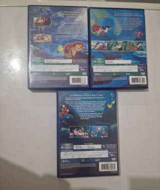 Lote 3 Películas Disney DVD La Sirenita
