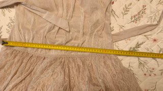 Vestido Naf Naf Beige corset y encaje