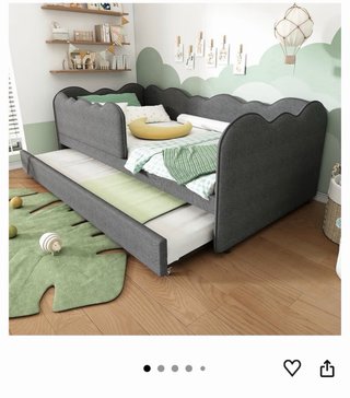 Cama nido gris con cama supletoria