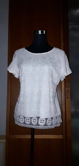 Blusa Nymphaea Alba Encaje Blanco