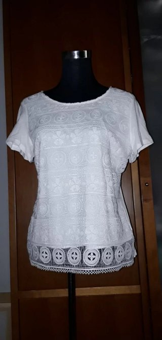 Blusa Nymphaea Alba Encaje Blanco