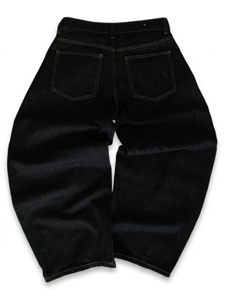 wide-leg pantalon azul Bershka