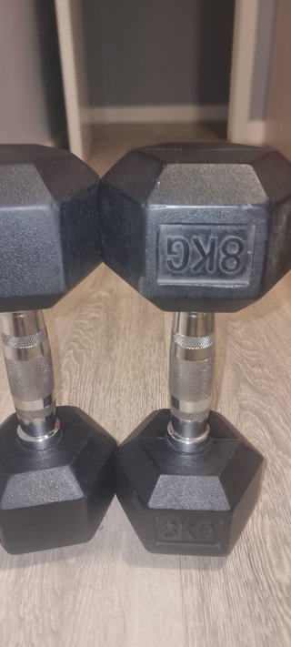 2 Mancuernas Hexagonales 8kg